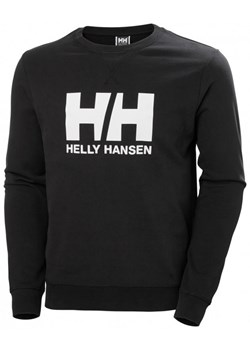 Męska bluza dresowa nierozpinana bez kaptura Helly Hansen HH Logo Crew Sweat - czarna ze sklepu Sportstylestory.com w kategorii Bluzy męskie - zdjęcie 170279091