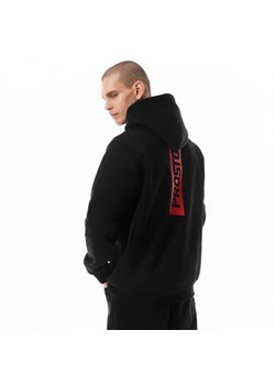 Męska bluza dresowa nierozpinana z kapturem Prosto Hoodie Blitzy - czarna ze sklepu Sportstylestory.com w kategorii Bluzy męskie - zdjęcie 170279681