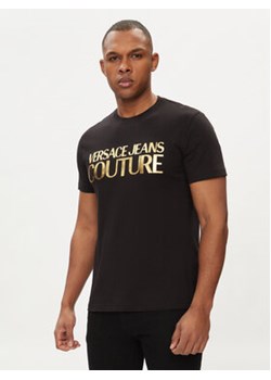 Versace Jeans Couture T-Shirt 76GAHT00 Czarny Regular Fit ze sklepu MODIVO w kategorii T-shirty męskie - zdjęcie 170283041