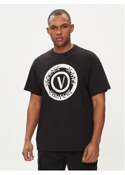Versace Jeans Couture T-Shirt 76GAHT06 Czarny Regular Fit ze sklepu MODIVO w kategorii T-shirty męskie - zdjęcie 170283563