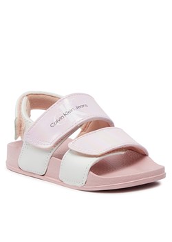 Sandały Calvin Klein Jeans V1A2-80845-0376 M Pink/White X054 ze sklepu eobuwie.pl w kategorii Sandały dziecięce - zdjęcie 170285412
