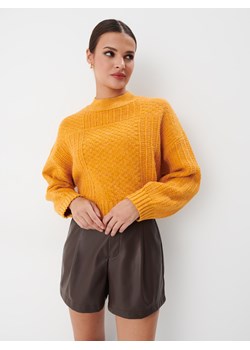 Mohito - Sweter z ozdobnym splotem - pomarańczowy ze sklepu Mohito w kategorii Swetry damskie - zdjęcie 170286014