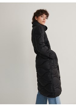 Reserved - Pikowany płaszcz ze stójką - czarny ze sklepu Reserved w kategorii Płaszcze damskie - zdjęcie 170286220