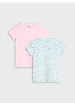 Sinsay - Koszulki 2 pack - wielobarwny ze sklepu Sinsay w kategorii Bluzki dziewczęce - zdjęcie 170286952