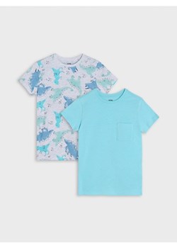 Sinsay - Koszulki 2 pack - niebieski ze sklepu Sinsay w kategorii T-shirty chłopięce - zdjęcie 170287061