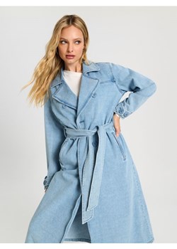 Sinsay - Płaszcz dwurzędowy - niebieski ze sklepu Sinsay w kategorii Płaszcze damskie - zdjęcie 170287081