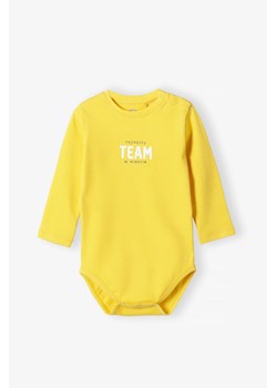 Bawełniane body niemowlęce z napisem najlepszy Team w mieście ze sklepu 5.10.15 w kategorii Body niemowlęce - zdjęcie 170287340