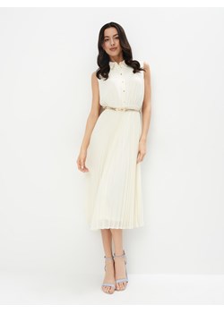 Mohito - Koszulowa sukienka midi - kremowy ze sklepu Mohito w kategorii Sukienki - zdjęcie 170287644