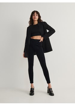 Reserved - Aksamitne spodnie - czarny ze sklepu Reserved w kategorii Spodnie damskie - zdjęcie 170287820