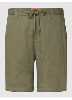 Szorty lniane z częściowo elastycznym pasem model ‘Hunt Linen Shorts’ ze sklepu Peek&Cloppenburg  w kategorii Spodenki męskie - zdjęcie 170289921