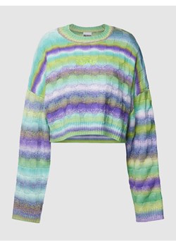 Sweter krótki z dzianiny ze wzorem w paski model ‘GECKO’ ze sklepu Peek&Cloppenburg  w kategorii Swetry damskie - zdjęcie 170291753