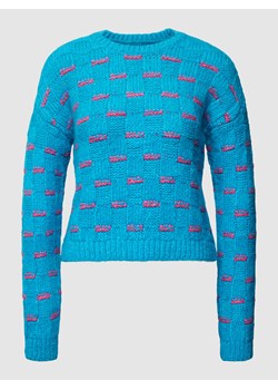 Sweter z dzianiny ze wzorem na całej powierzchni ‘ONLRUBY’ ze sklepu Peek&Cloppenburg  w kategorii Swetry damskie - zdjęcie 170292863