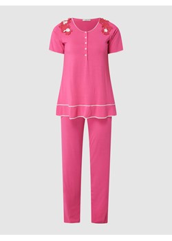 Piżama z kwiatowymi naszywkami ze sklepu Peek&Cloppenburg  w kategorii Piżamy damskie - zdjęcie 170294320