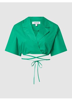 Bluzka krótka z bawełny ekologicznej model ‘Ira’ ze sklepu Peek&Cloppenburg  w kategorii Bluzki damskie - zdjęcie 170294621