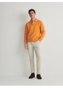 Reserved - Sweter polo - pomarańczowy ze sklepu Reserved w kategorii Swetry męskie - zdjęcie 170298760