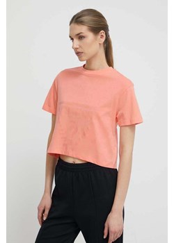Guess t-shirt bawełniany ADELE kolor różowy V2YI06 K8HM0 ze sklepu ANSWEAR.com w kategorii Bluzki damskie - zdjęcie 170299463