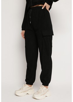 Czarne Spodnie Bojówki z Wyższym Stanem Madolla ze sklepu Born2be Odzież w kategorii Spodnie damskie - zdjęcie 170300953