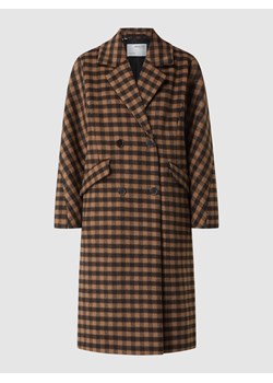 Płaszcz wełniany ze wzorem w kratkę model ‘New Element’ ze sklepu Peek&Cloppenburg  w kategorii Płaszcze damskie - zdjęcie 170301693