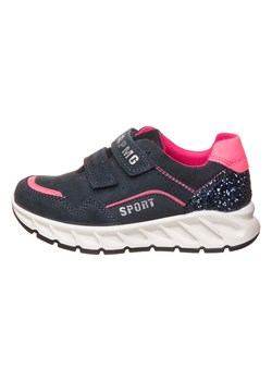 Primigi Skórzane sneakersy w kolorze granatowo-różowym ze sklepu Limango Polska w kategorii Buty sportowe dziecięce - zdjęcie 170303742