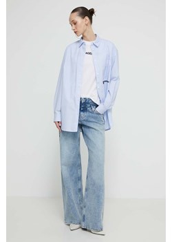Karl Lagerfeld Jeans jeansy damskie kolor niebieski ze sklepu ANSWEAR.com w kategorii Jeansy damskie - zdjęcie 170305540
