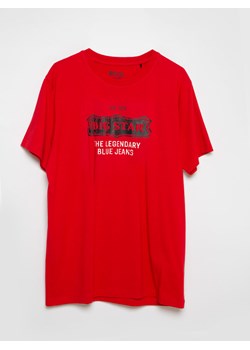 Koszulka męska z nadrukiem z linii Authentic czerwona Millaner 603 ze sklepu Big Star w kategorii T-shirty męskie - zdjęcie 170306773