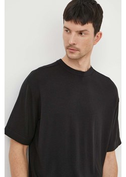 Calvin Klein t-shirt z domieszką jedwabiu kolor czarny gładki ze sklepu ANSWEAR.com w kategorii T-shirty męskie - zdjęcie 170314180