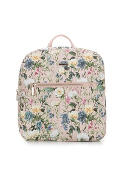 Damski plecak z ekoskóry w kwiaty prosty ze sklepu WITTCHEN w kategorii Plecaki - zdjęcie 170314781