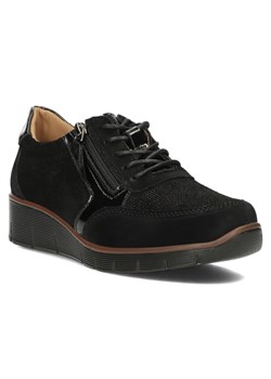 Skórzane sneakersy dmskie Filippo DP4912/23 BK czarny ze sklepu ButyButy.pl w kategorii Półbuty damskie - zdjęcie 170315633