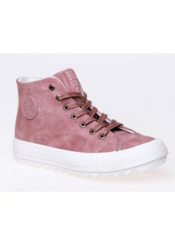 Wysokie trampki damskie Big Star Shoes EE274113 różowe ze sklepu ButyButy.pl w kategorii Trampki damskie - zdjęcie 170316074