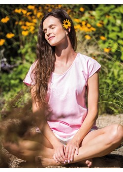 100% bawełniana lekka piżama w delikatne kwiaty - S ze sklepu PH KEY Sp. z o.o.  w kategorii Piżamy damskie - zdjęcie 170316473