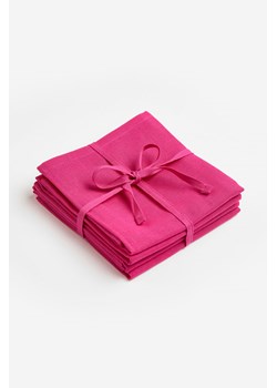 H & M - Bawełniana serwetka 4-pak - Różowy ze sklepu H&M w kategorii Tekstylia kuchenne - zdjęcie 170318323