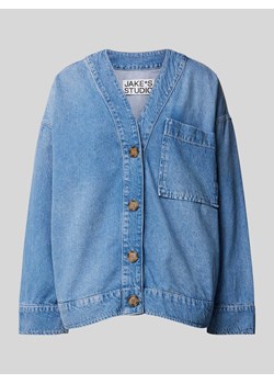 Kurtka jeansowa z kieszenią na piersi ze sklepu Peek&Cloppenburg  w kategorii Kurtki damskie - zdjęcie 170318500