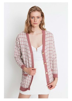 trendyol Kardigan w kolorze biało-różowym ze sklepu Limango Polska w kategorii Swetry damskie - zdjęcie 170321584