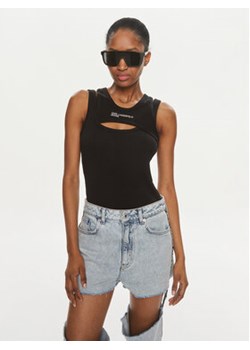 Karl Lagerfeld Jeans Top 231J1701 Czarny Slim Fit ze sklepu MODIVO w kategorii Bluzki damskie - zdjęcie 170322793