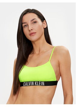 Calvin Klein Swimwear Góra od bikini KW0KW02507 Zielony ze sklepu MODIVO w kategorii Stroje kąpielowe - zdjęcie 170322954