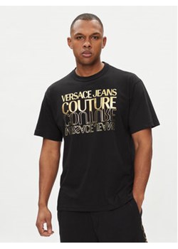 Versace Jeans Couture T-Shirt 76GAHT10 Czarny Regular Fit ze sklepu MODIVO w kategorii T-shirty męskie - zdjęcie 170322973