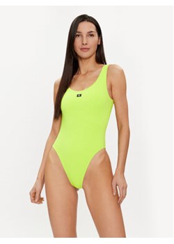 Calvin Klein Swimwear Strój kąpielowy KW0KW02401 Zielony ze sklepu MODIVO w kategorii Stroje kąpielowe - zdjęcie 170323084
