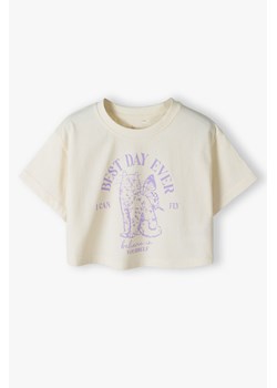 Bawełniany crop top dla dziewczynki - Lincoln&Sharks ze sklepu 5.10.15 w kategorii Bluzki dziewczęce - zdjęcie 170326144