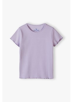 Fioletowy t-shirt dziewczęcy w prążki - Lincoln&Sharks ze sklepu 5.10.15 w kategorii Bluzki dziewczęce - zdjęcie 170326203
