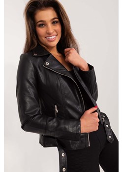 Czarna kurtka ramoneska damska ze skóry ekologicznej ze sklepu 5.10.15 w kategorii Kurtki damskie - zdjęcie 170326221