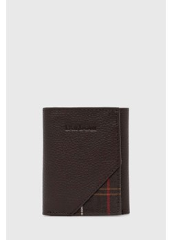 Barbour portfel skórzany Tarbert Bi Fold Wallet męski kolor brązowy MLG0064 ze sklepu PRM w kategorii Portfele męskie - zdjęcie 170329722
