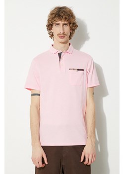 Barbour polo bawełniane Corpatch Polo kolor różowy gładki MML1071 ze sklepu PRM w kategorii T-shirty męskie - zdjęcie 170329730