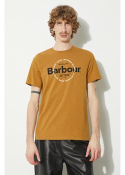 Barbour t-shirt Bidwell Tee męski kolor żółty z nadrukiem MTS1268 ze sklepu PRM w kategorii T-shirty męskie - zdjęcie 170329794