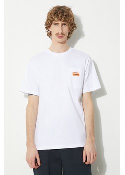 Market t-shirt bawełniany Hardware Pocket T-Shirt męski kolor biały gładki 399001802 ze sklepu PRM w kategorii T-shirty męskie - zdjęcie 170329802