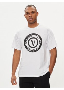 Versace Jeans Couture T-Shirt 76GAHT06 Biały Regular Fit ze sklepu MODIVO w kategorii T-shirty męskie - zdjęcie 170330194