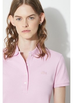 Lacoste polo damski kolor różowy ze sklepu ANSWEAR.com w kategorii Bluzki damskie - zdjęcie 170334701
