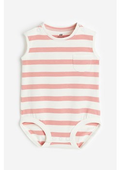 H & M - Bawełniane body bez rękawów - Pomarańczowy ze sklepu H&M w kategorii Body niemowlęce - zdjęcie 170335211
