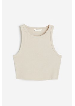 H & M - Krótki top bez rękawów - Brązowy ze sklepu H&M w kategorii Bluzki damskie - zdjęcie 170335213