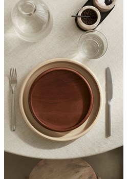 H & M - Masywny talerz drewniany - Beżowy ze sklepu H&M w kategorii Talerze - zdjęcie 170335394