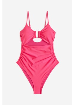H & M - Kostium kąpielowy High leg z wycięciem - Różowy ze sklepu H&M w kategorii Stroje kąpielowe - zdjęcie 170335493